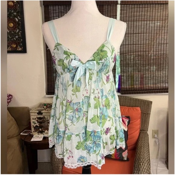Victoria’s Secret Vintage Y2K 2010 Floral Lingerie Top/Dress 🦋🌿 - Picture 2 of 12
